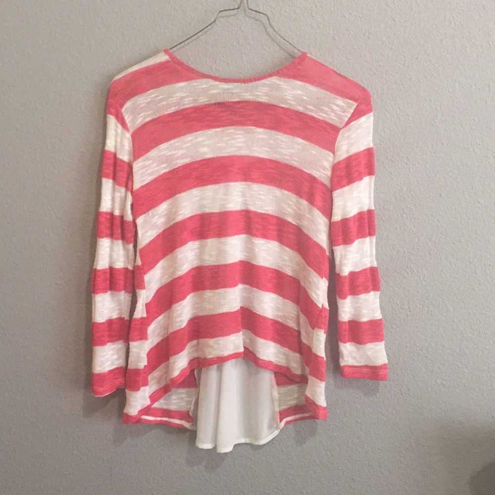 Pink long sleeve blouse